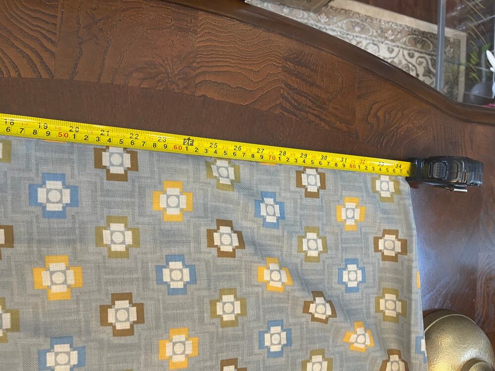 Uniqlo x Orla Kiely Stole Scarf Gray Retro Geometric Floral Print 2013 Limited